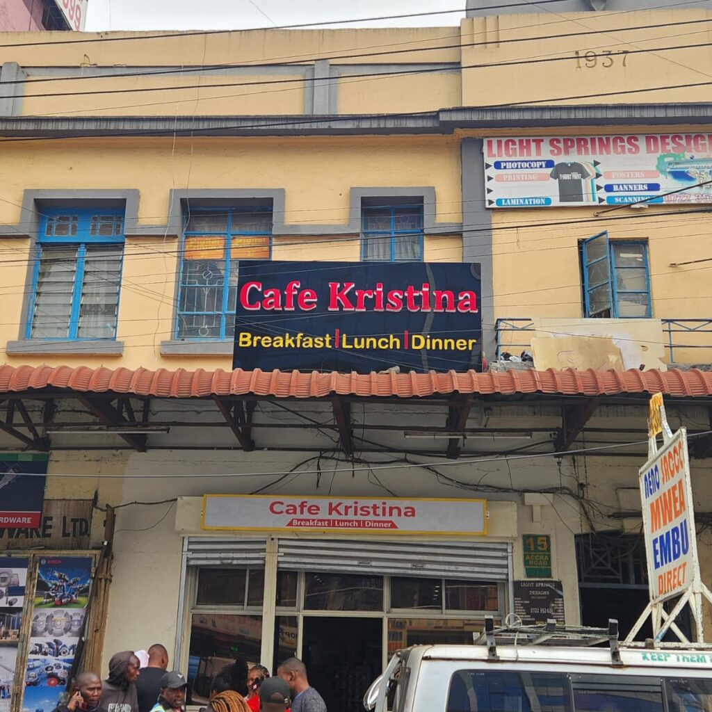 Custom 3D shopfront lettering in Nairobi